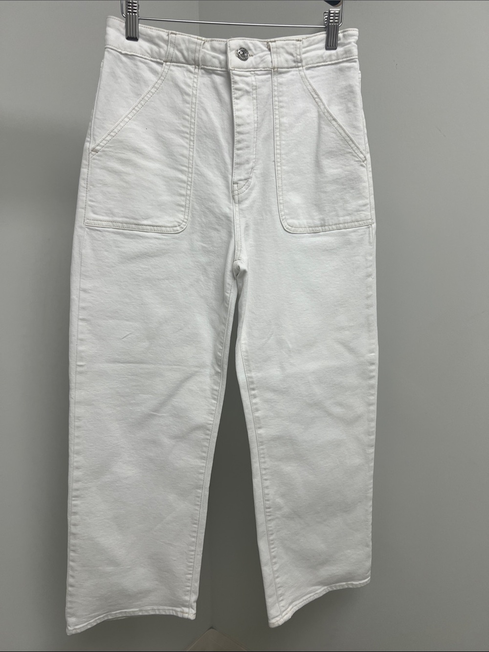 Frame Denim White Wide Leg Jeans